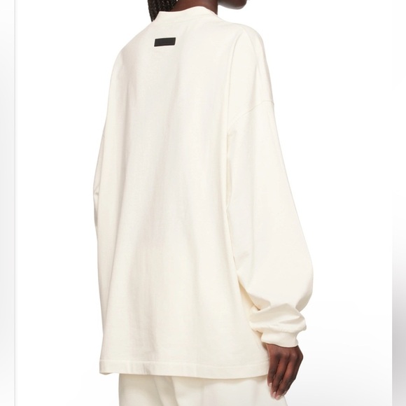 Fog Essentials Fear Of God White Oversize Long Sleeve Tee T-shirt Size medium - Picture 2 of 16